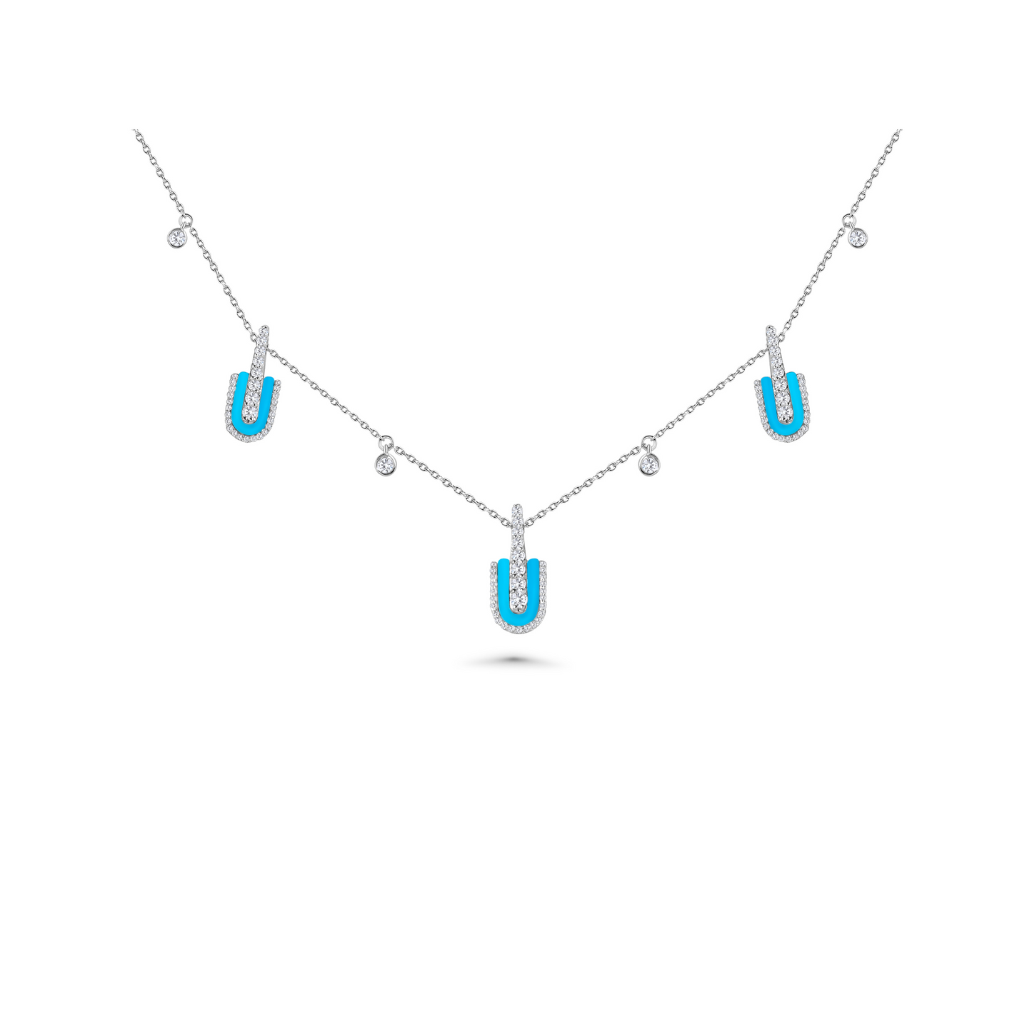 U Trio Necklace With Charms