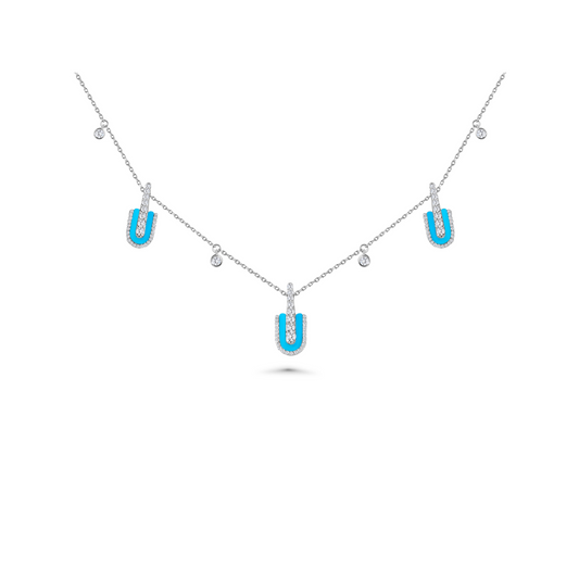 U Trio Necklace With Charms