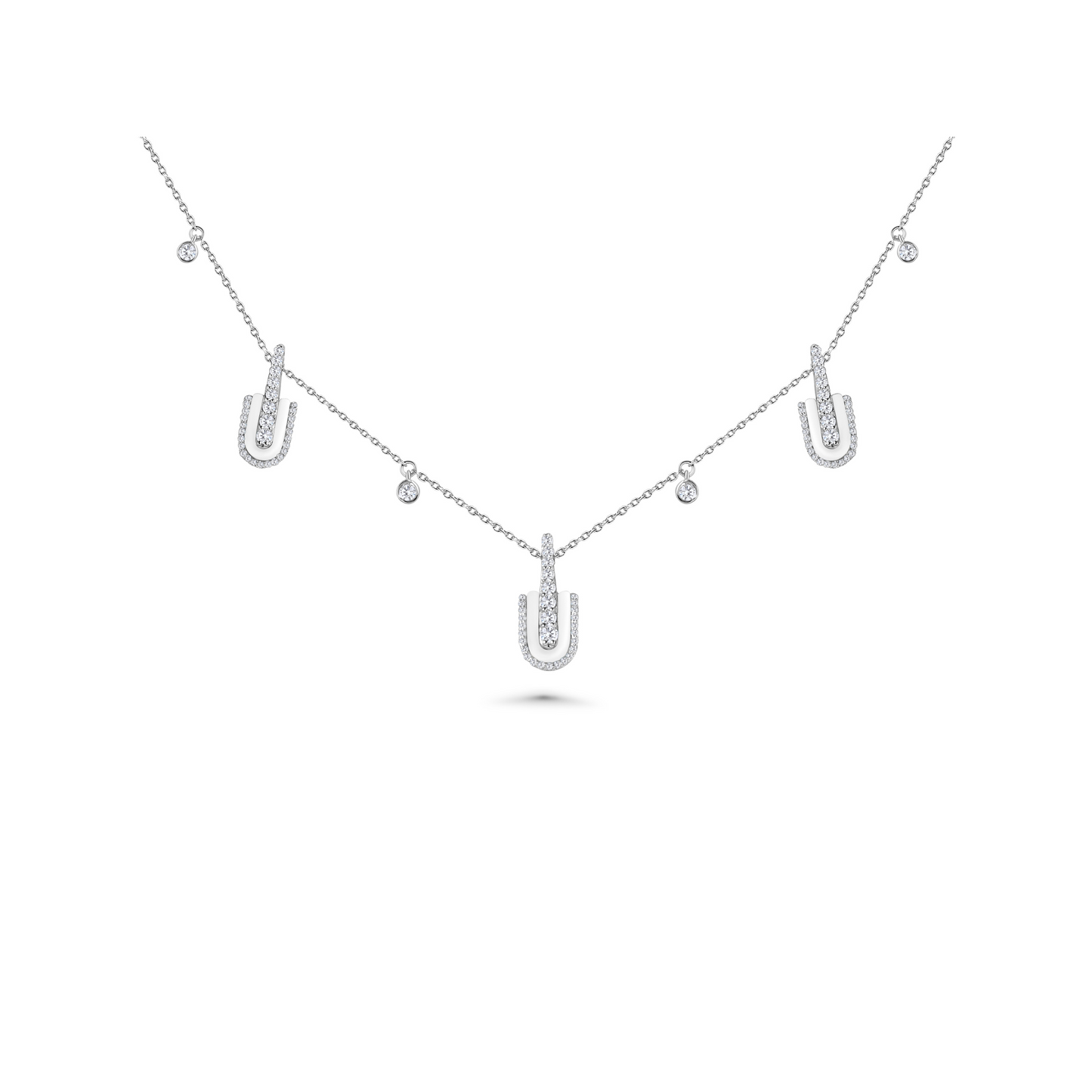 U Trio Necklace With Charms