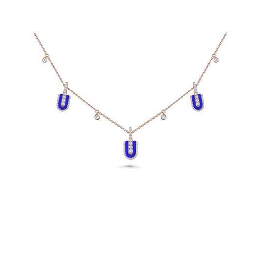U Trio Necklace With Charms
