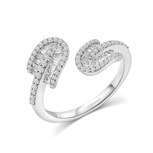 U Duo Twisted Baguette Ring
