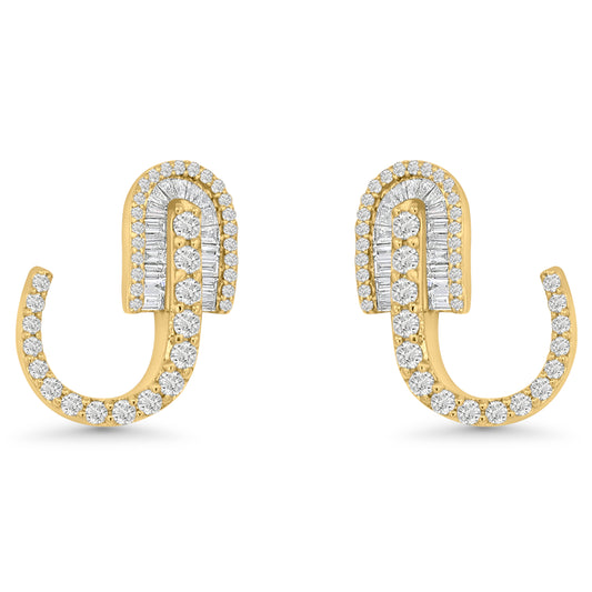 U Huggie Baguette Earrings