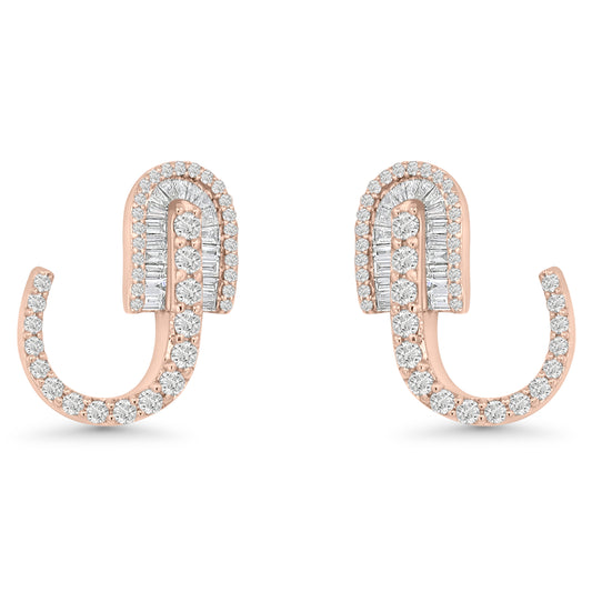 U Huggie Baguette Earrings