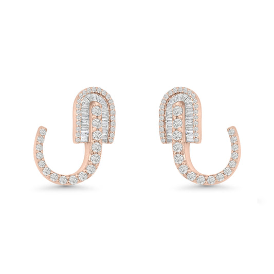 U Huggie Baguette Earrings