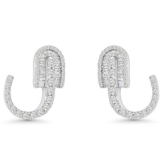 U Huggie Baguette Earrings