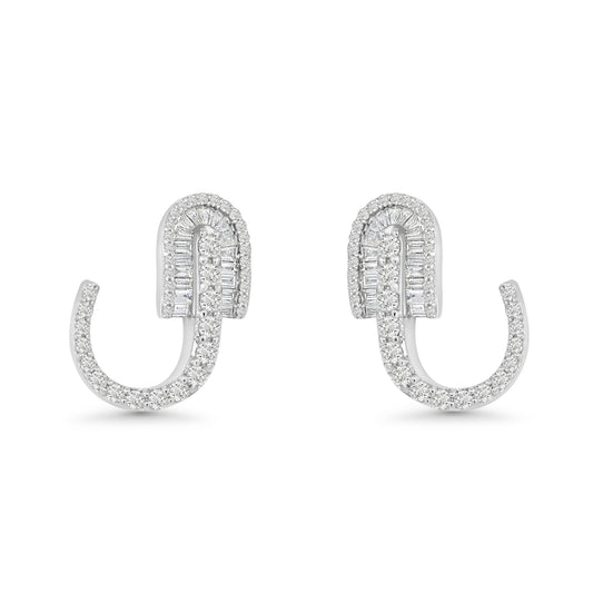 U Huggie Baguette Earrings
