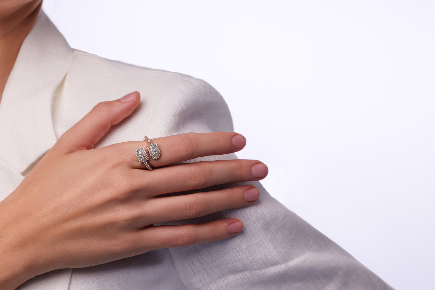 U Duo Baguette Maxi Ring