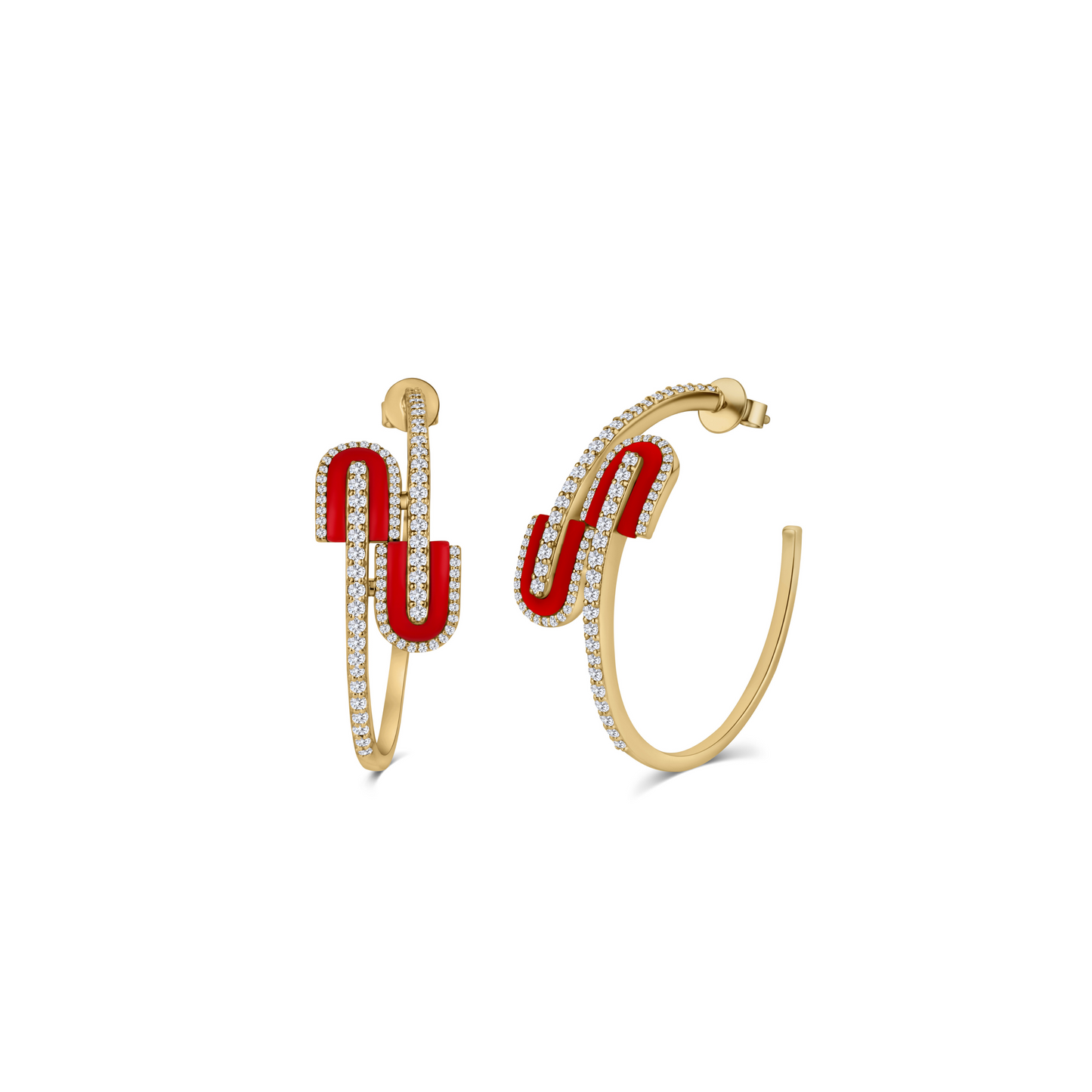 U Hoops Midi Earrings