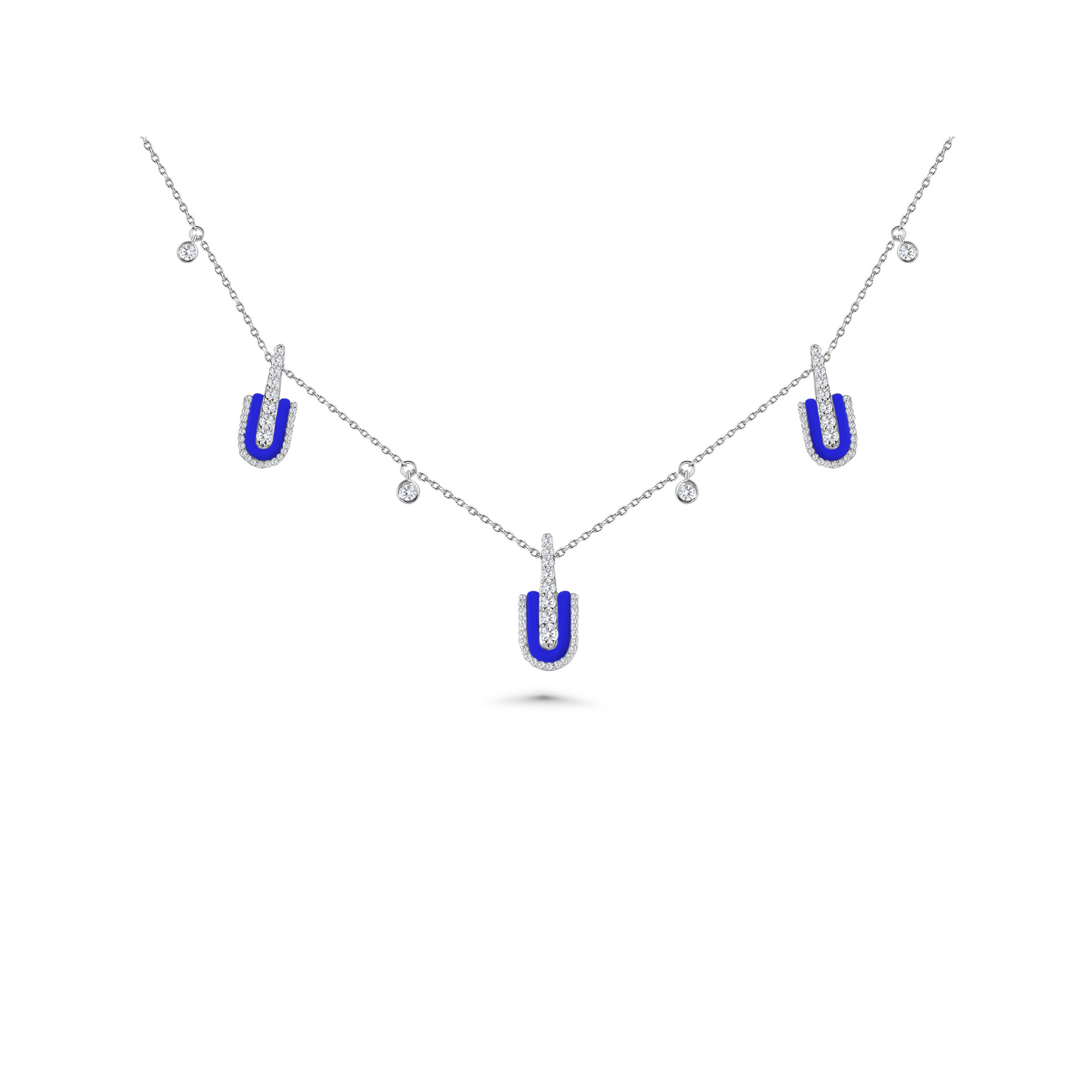 U Trio Necklace With Charms