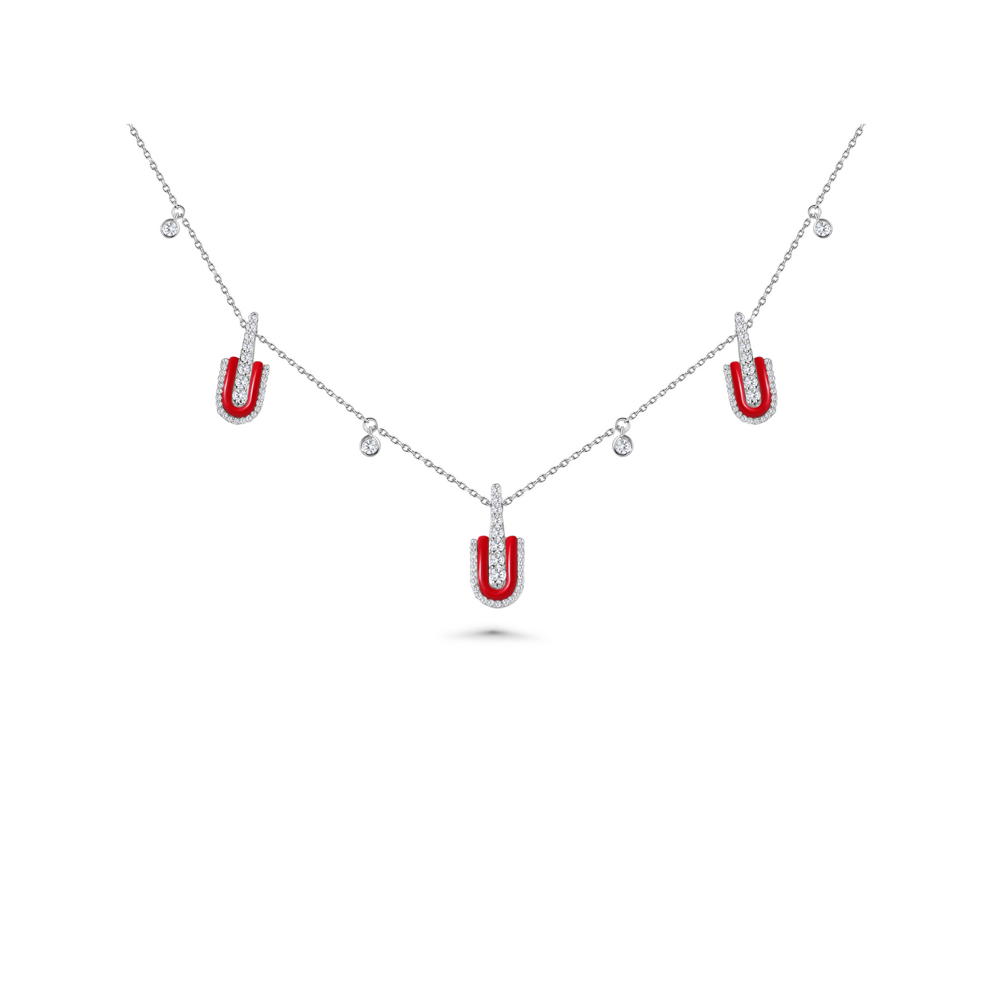 U Trio Necklace With Charms