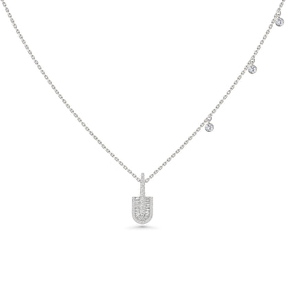 U Solo Baguette Necklace With Charms