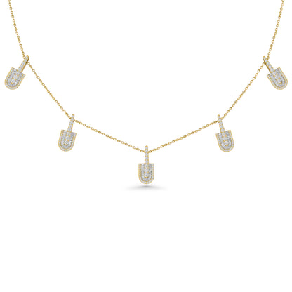 U Stacked Baguette Necklace