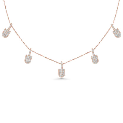 U Stacked Baguette Necklace