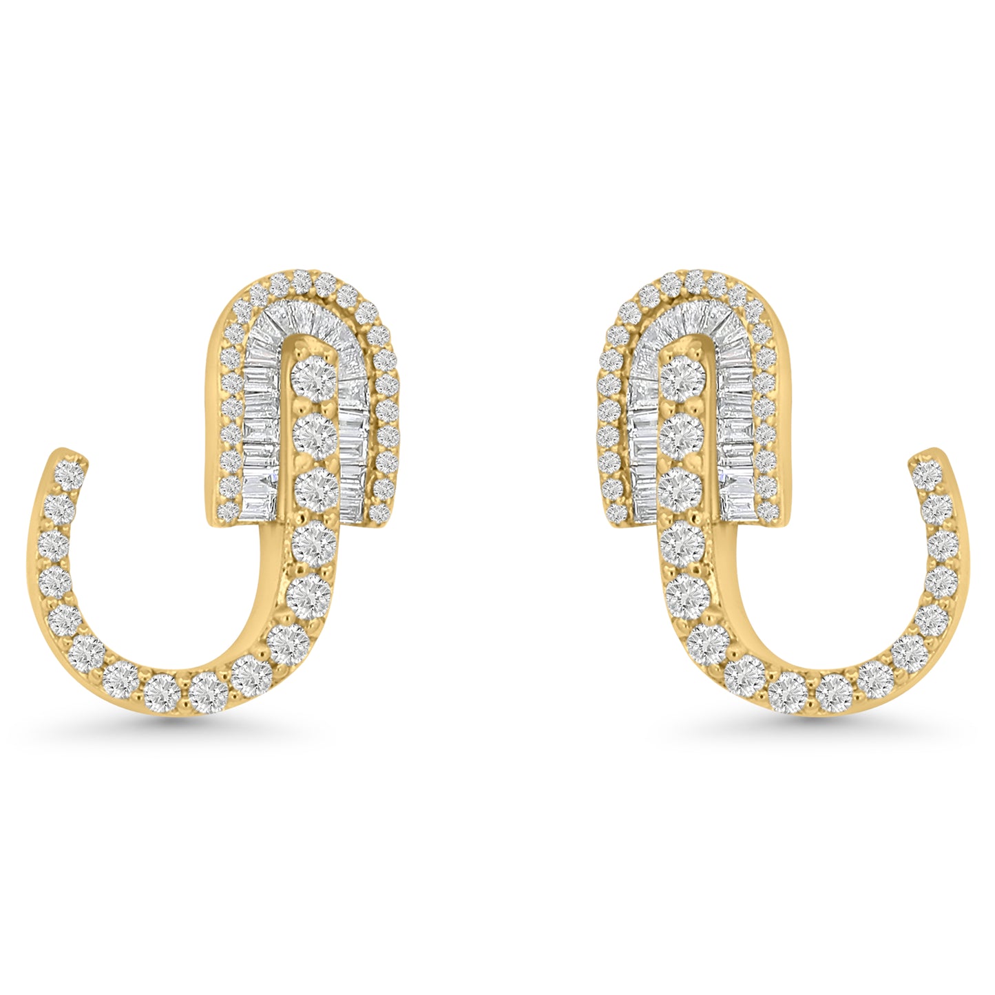 U Huggie Baguette Earrings