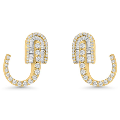 U Huggie Baguette Earrings