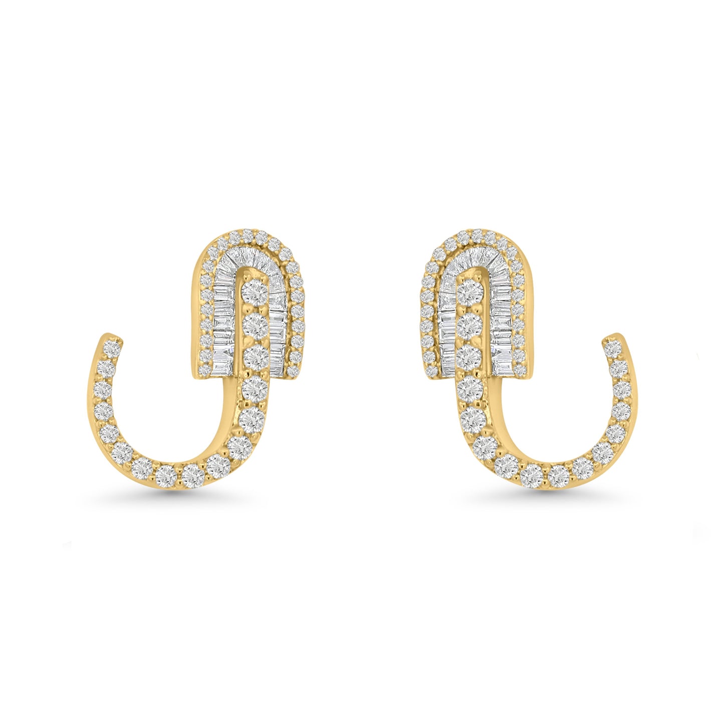 U Huggie Baguette Earrings