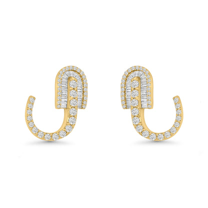 U Huggie Baguette Earrings
