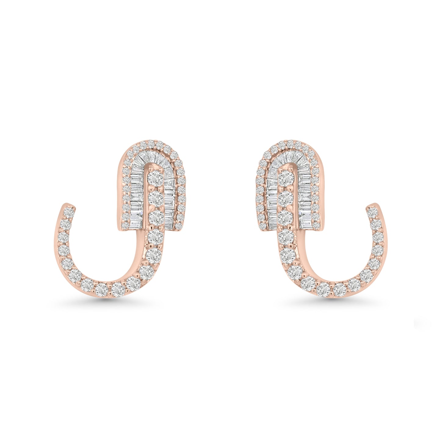 U Huggie Baguette Earrings