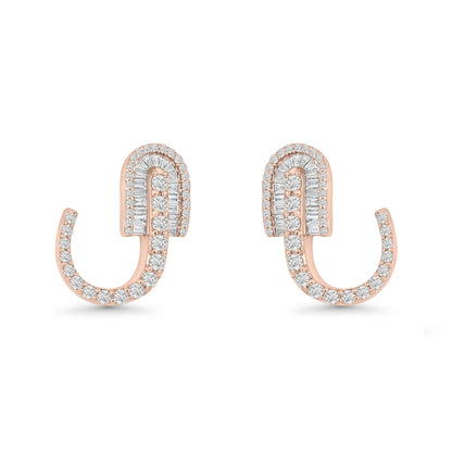 U Huggie Baguette Earrings