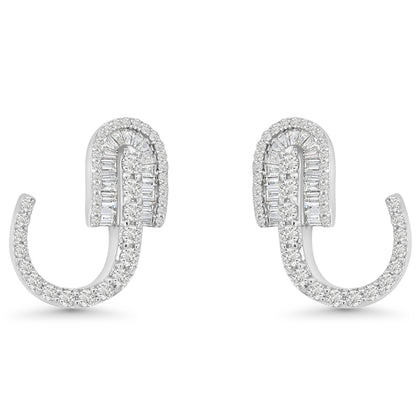 U Huggie Baguette Earrings