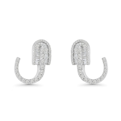 U Huggie Baguette Earrings