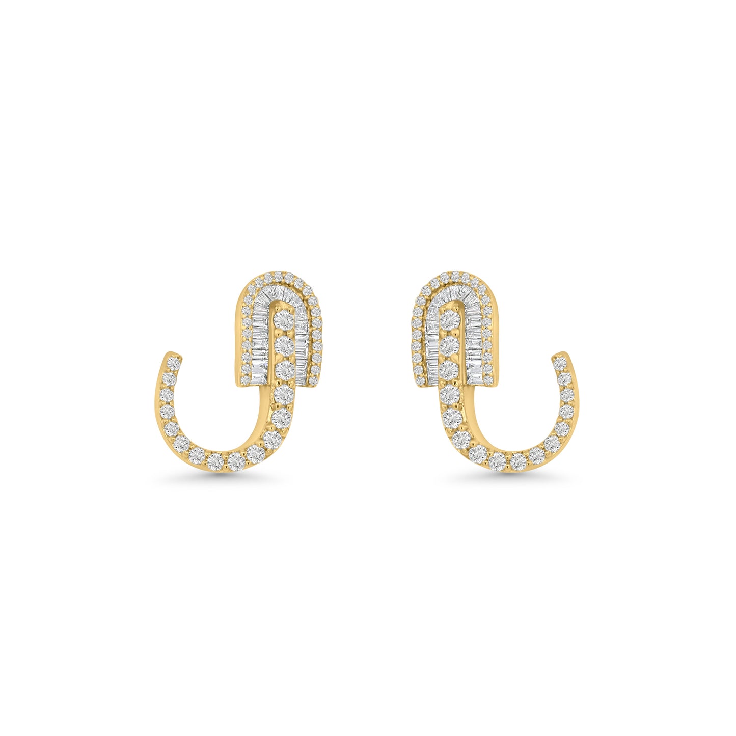 U Huggie Baguette Earrings