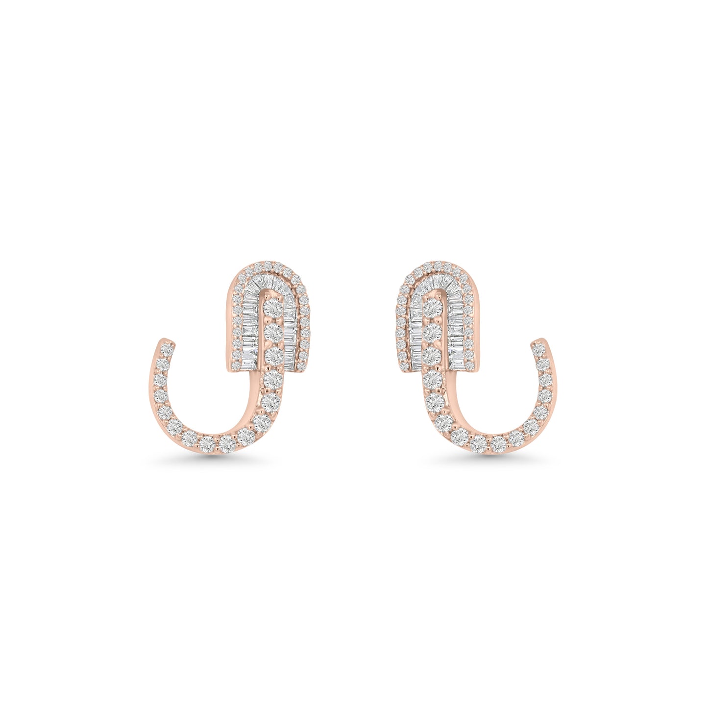 U Huggie Baguette Earrings
