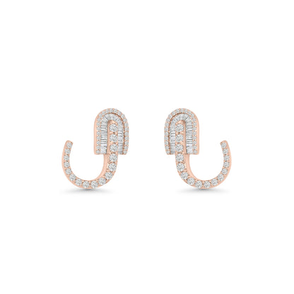U Huggie Baguette Earrings