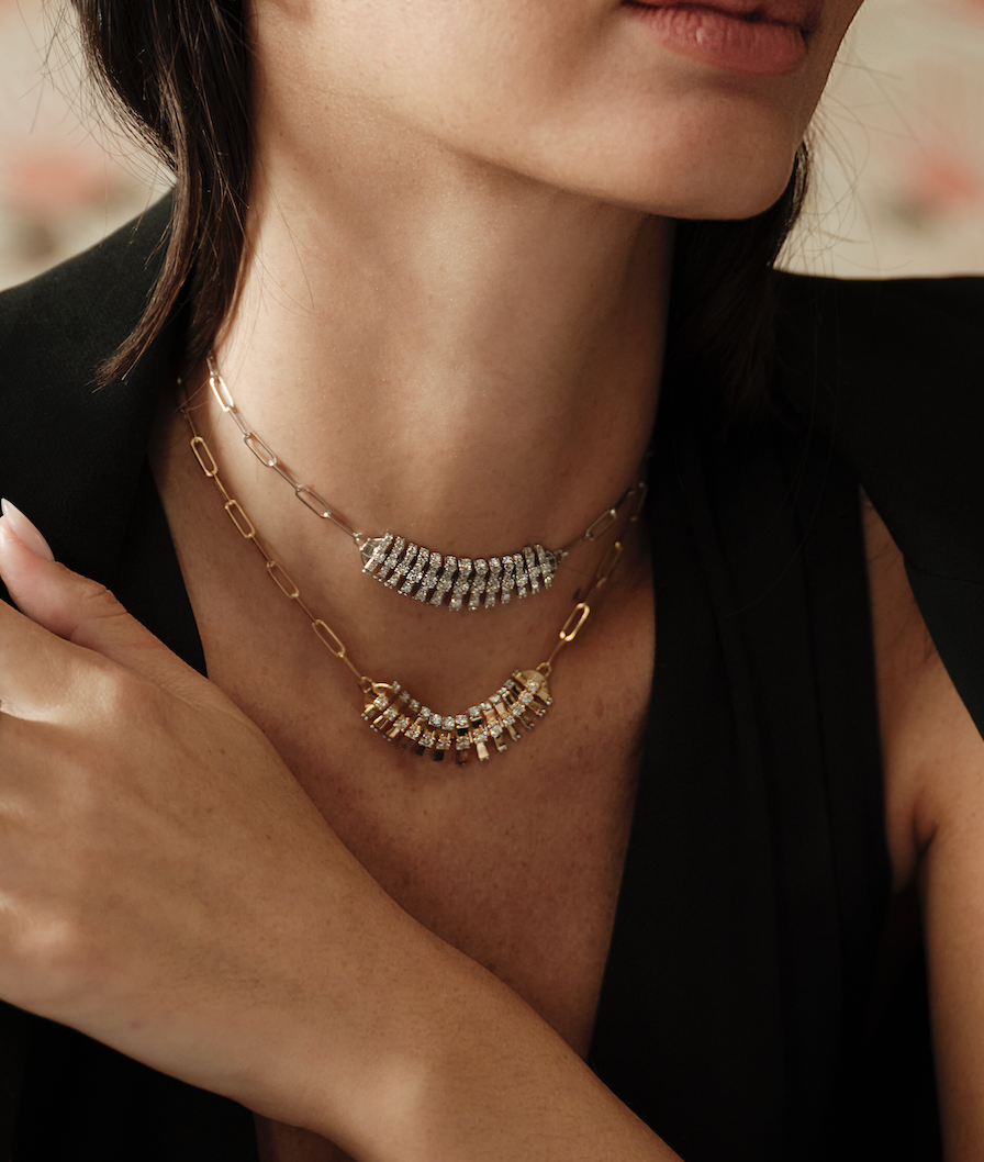 The Sunset Pavé Chain Necklace