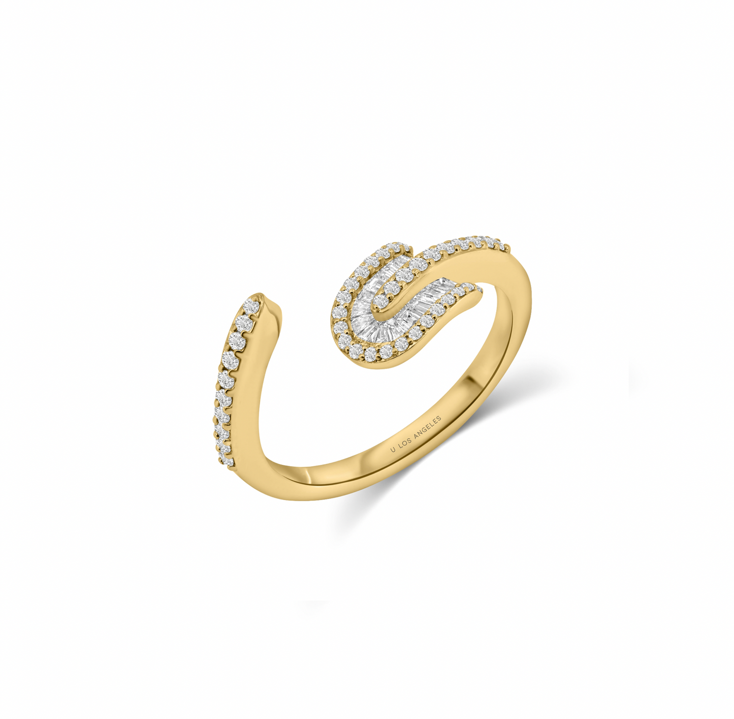 U Solo Baguette Twisted Ring