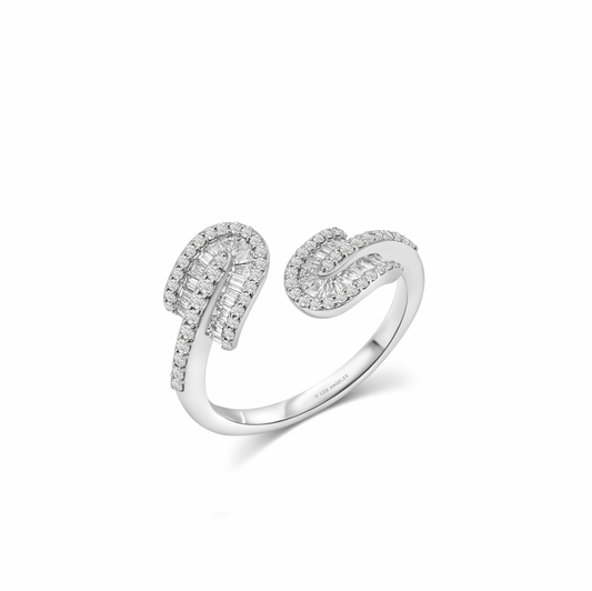 U Duo Twisted Baguette Ring