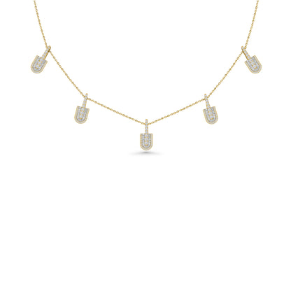 U Stacked Baguette Necklace
