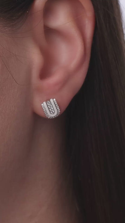 U Floating Studs Earrings