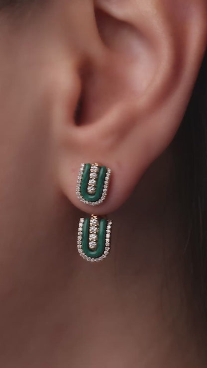 U Floating Studs Earrings